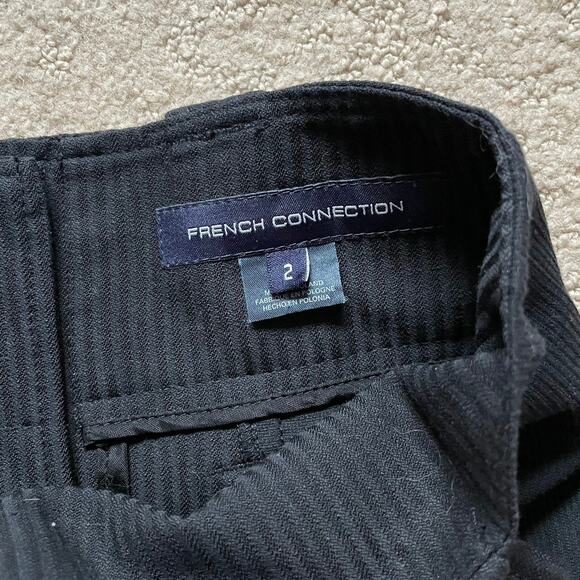 Fitted Pinstripe Button High Waist Skirt sz 2 Y2k - Picture 3 of 5